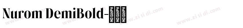 Nurom DemiBold字体转换